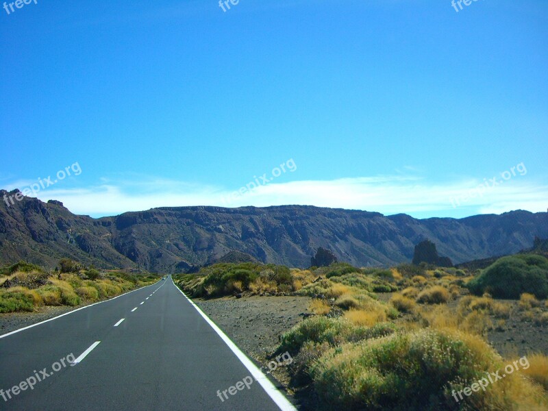 Tenerife Road Nature Street Free Photos