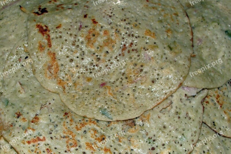 Dosa Pancakes Food Cuisine South Indian