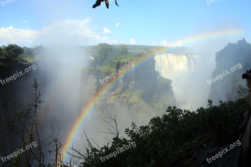 Victoria Falls Waterfall Zambezi Zimbabwe Spray