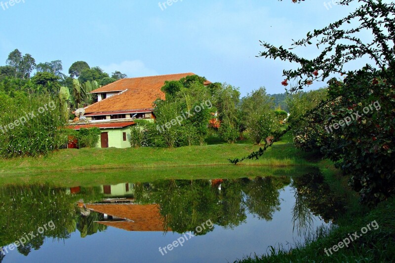 Holiday Home Resort Greenery Pond Reflection