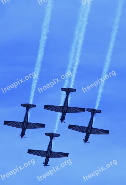 Silver Falcon Aerobatic Team Aircraft Jet Skill Smoke