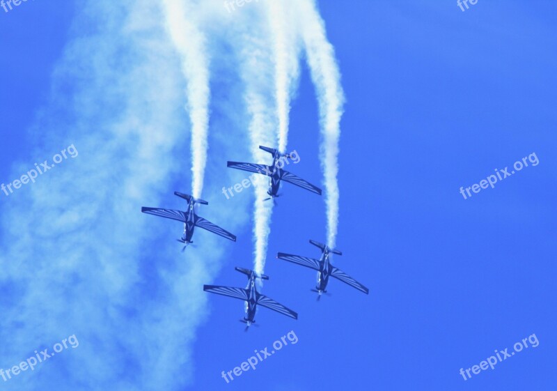 Silver Falcon Aerobatic Team Aircraft Jet Skill Smoke