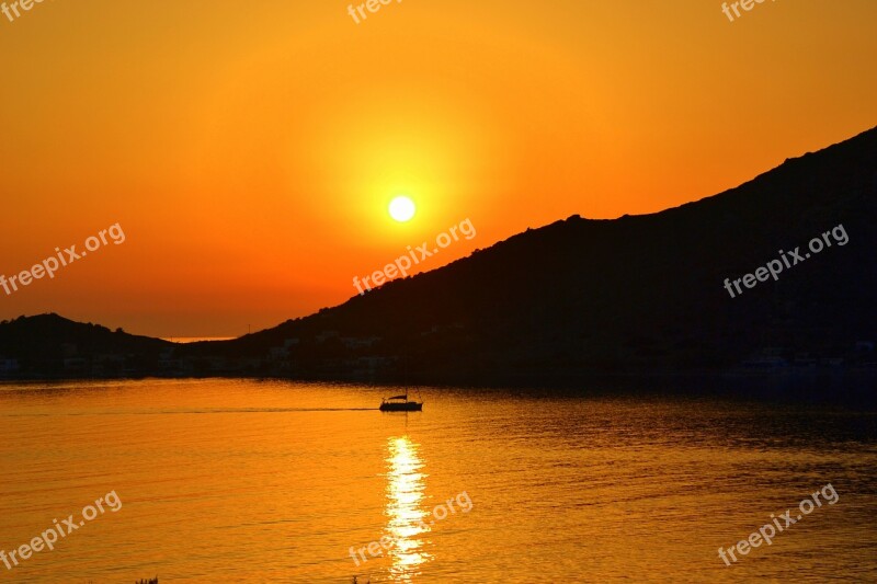 Twilight Kalymnos Evening Sea Greece