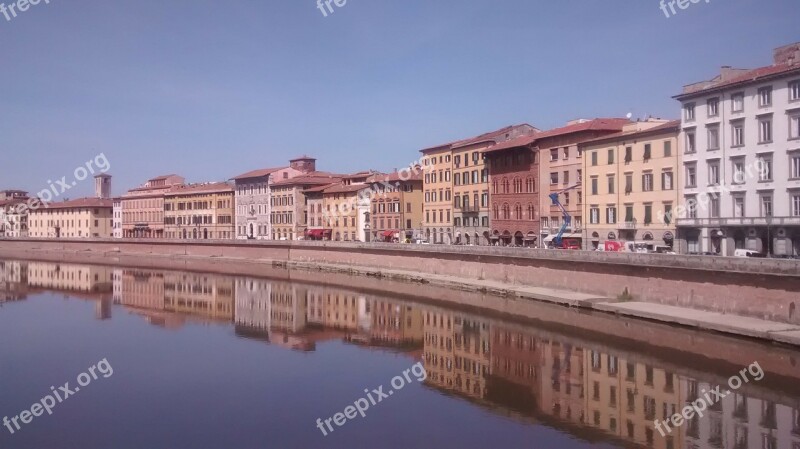 Arno Tuscany River Lungarno Pisa