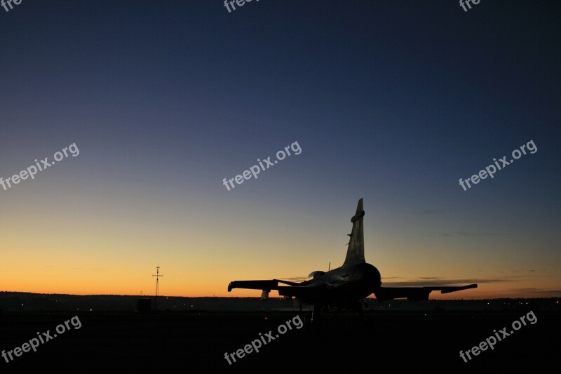 Jet Aircraft Dawn Sky Fighter