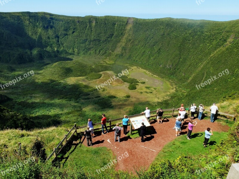 Azores Faial Crater Caldera Free Photos