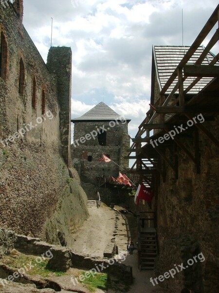 Castle Castle Ruins Stones Yard Zempéni Hg