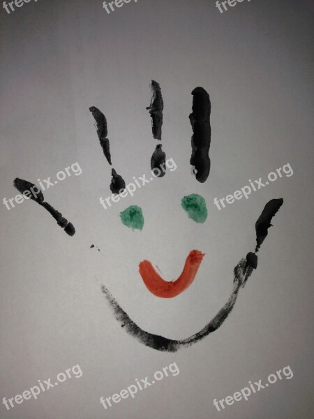 Child Child's Hand Funny Cheerful Mood