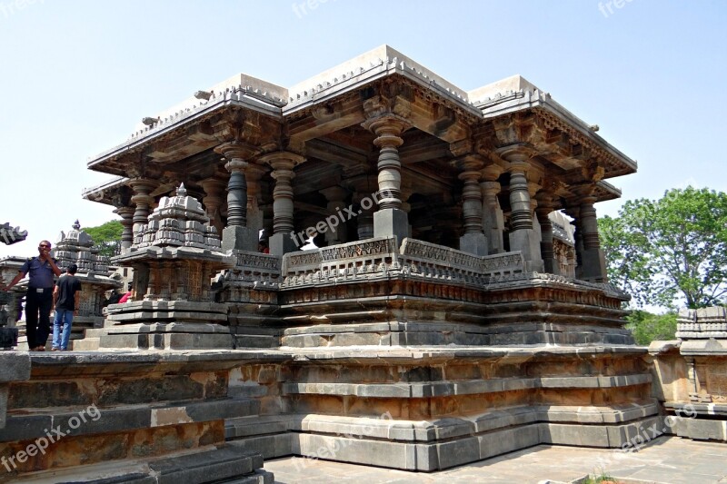 Temple Kedareshwara Hindu Halebidu Hoysala Architecture