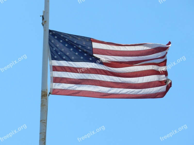 Flag Red White Blue Us