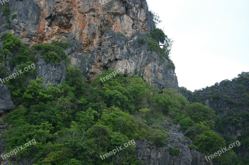 Nature Thailand Mountains Rock Impressive