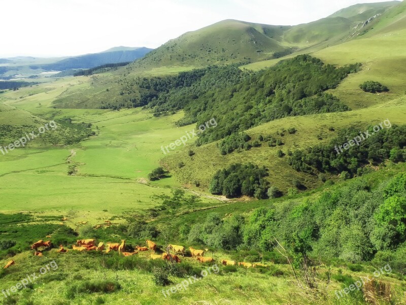 France Landscape Scenic Mountains Hills