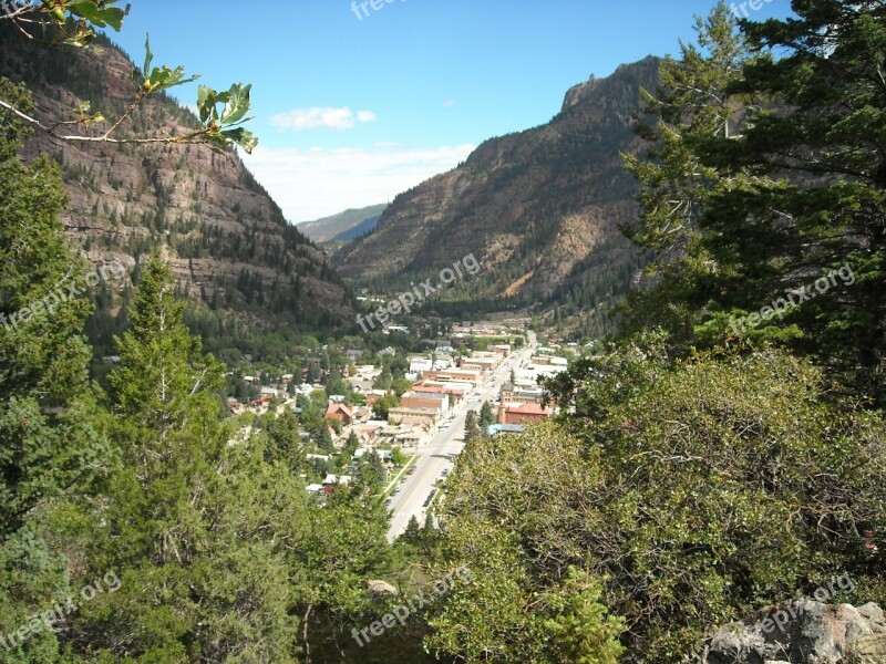 Ouray Colorado Mountains Valley Scenic