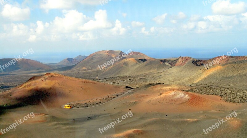 Lanzarote Timanfaya Volcanoes Free Photos