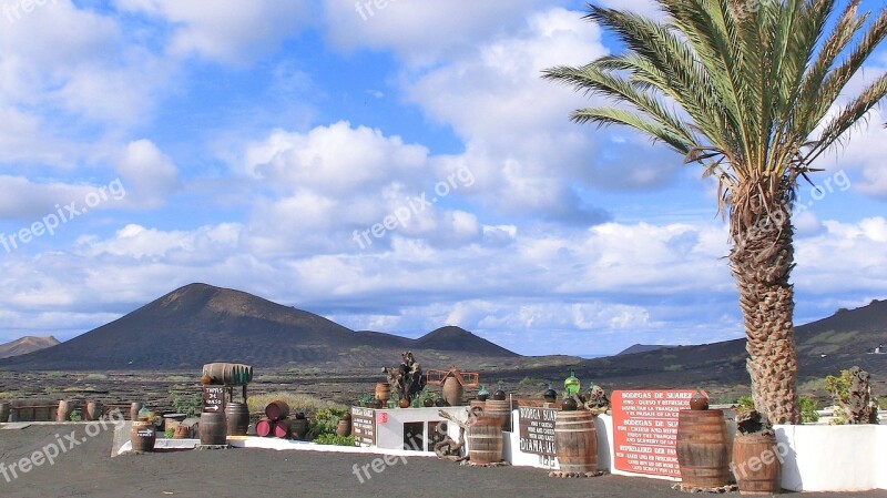 Lanzarote La Geria Sky Blue Free Photos