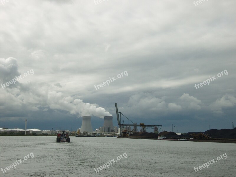 Antwerp Port Belgium Weather Clouds