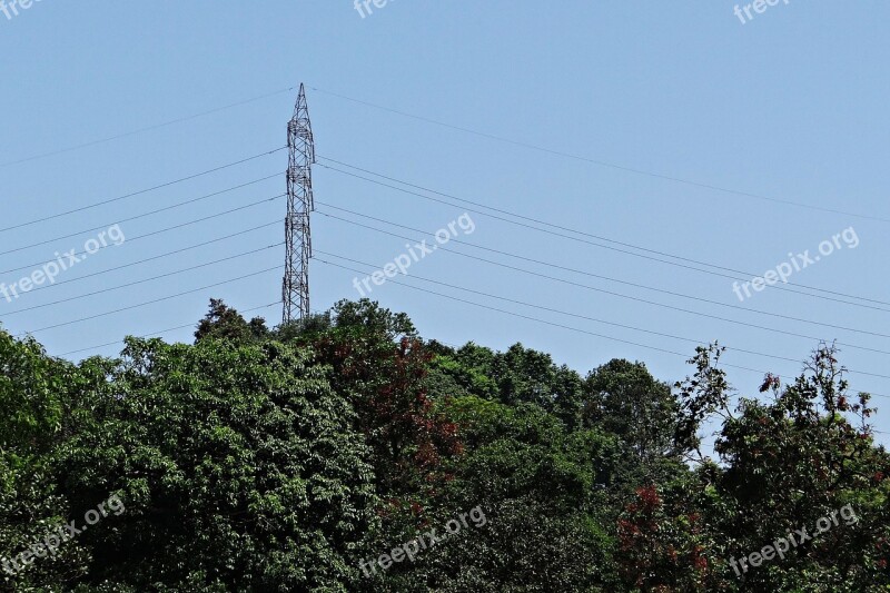 Pylon Electric Power Power Lines High Voltage