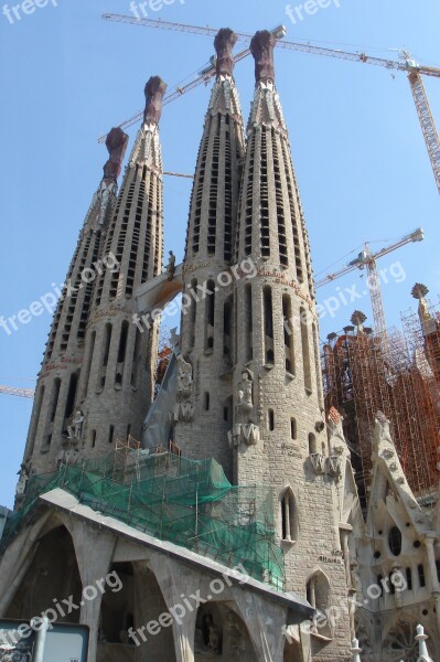 Barcelona Sagrada De Familia Church Free Photos