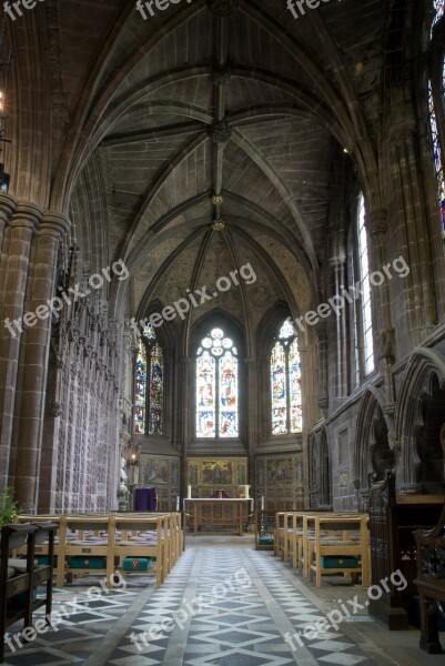 Cathedral Church Arches Windows Building