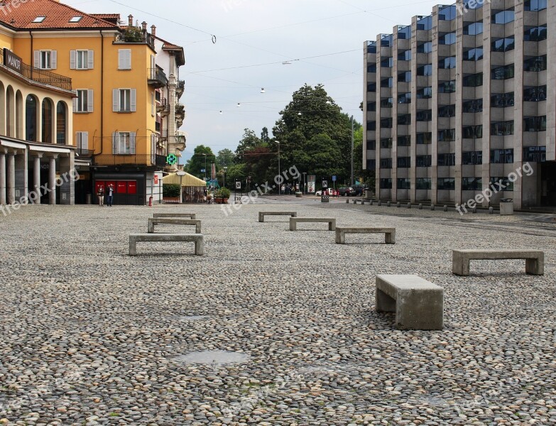 Locarno Space Piazza Grande Cobblestones Houses