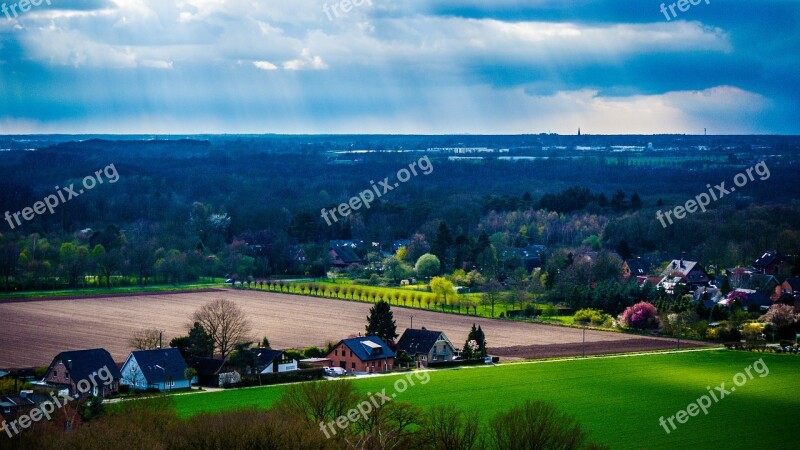 Sunbeam Clouds Light Prospect Tower Look Further