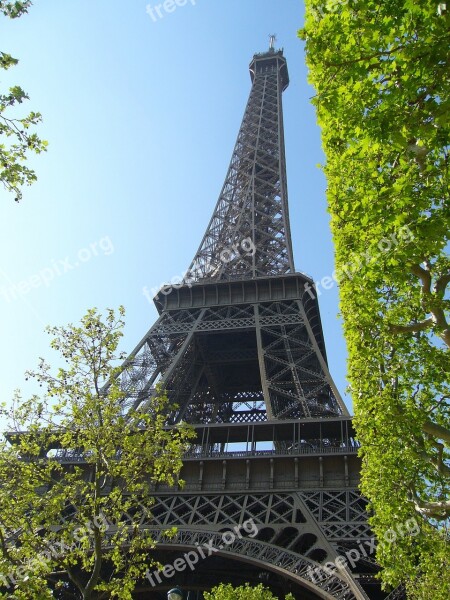 Paris Eiffel Tower Tower France Spring