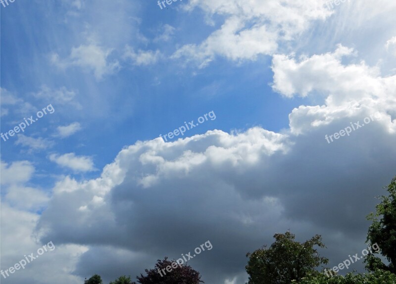 Sky Clouds Nature Dark Blue