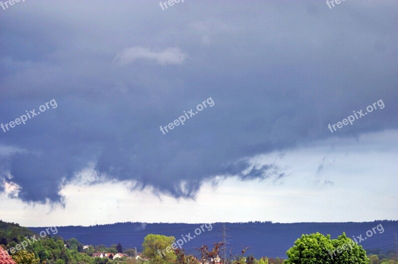 Rain Front Clouds Weather Blue Rain