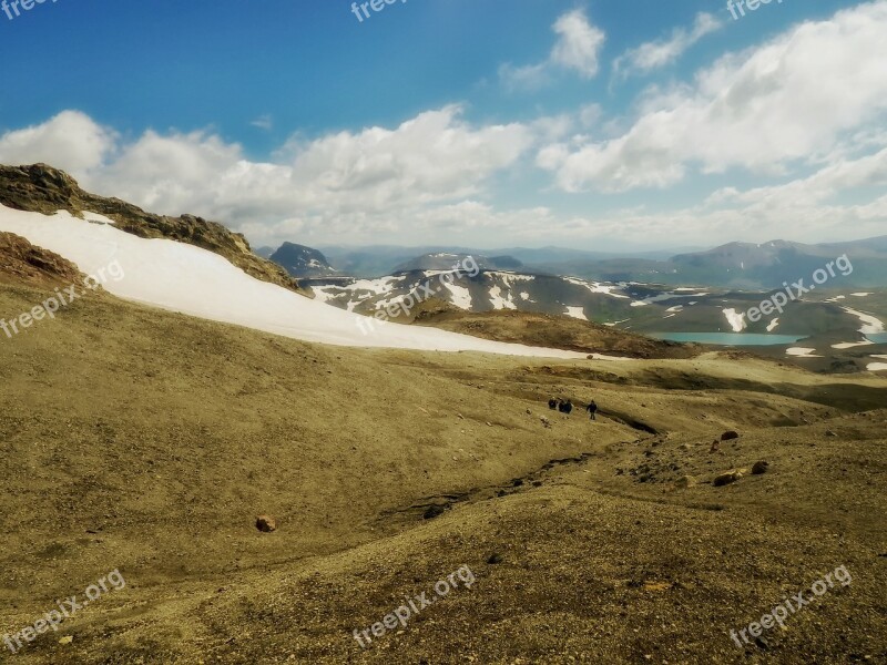 Argentina Volcano Landscape Scenic Snow