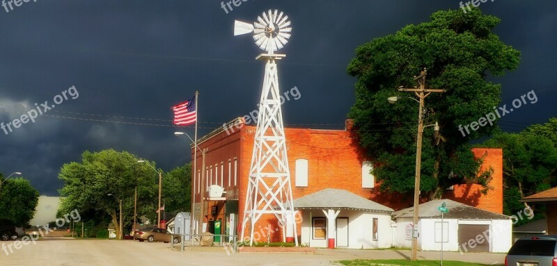 Cordova Nebraska Town Urban Windmill