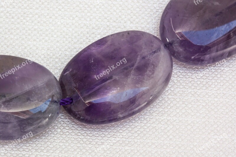 Amethyst Quartz Violet White Gem