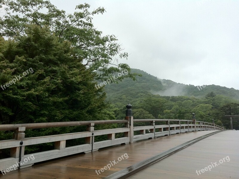 Ise Ise Jingu Shrine Uji Bridge Japan Shrine