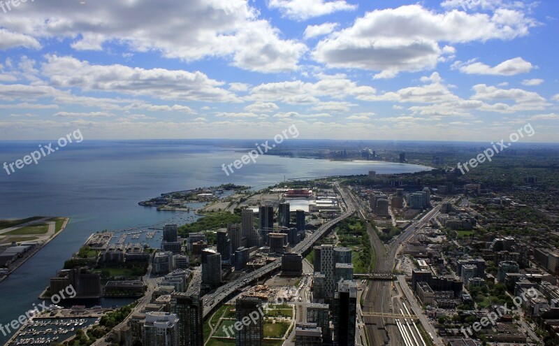 Toronto Skyscrapers Cityscape City Metropole