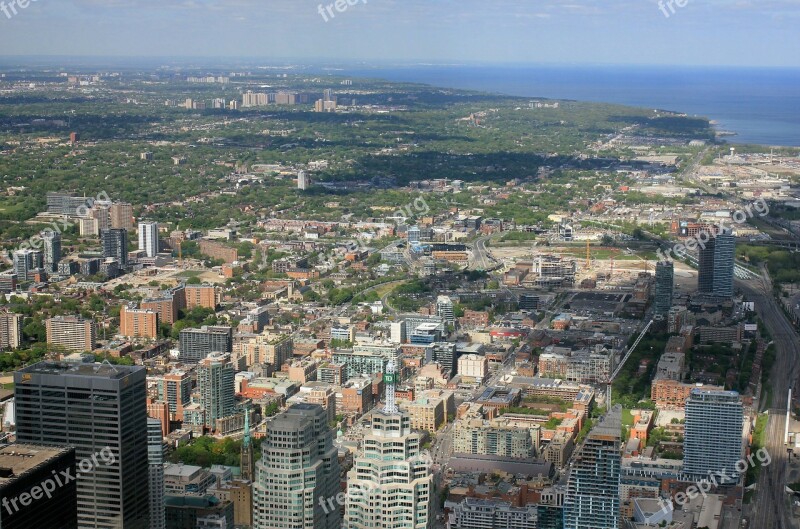 Toronto Skyscrapers Cityscape City Metropole