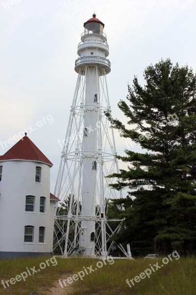 Lighthouse Usa Wisconsin Point Beach State Park