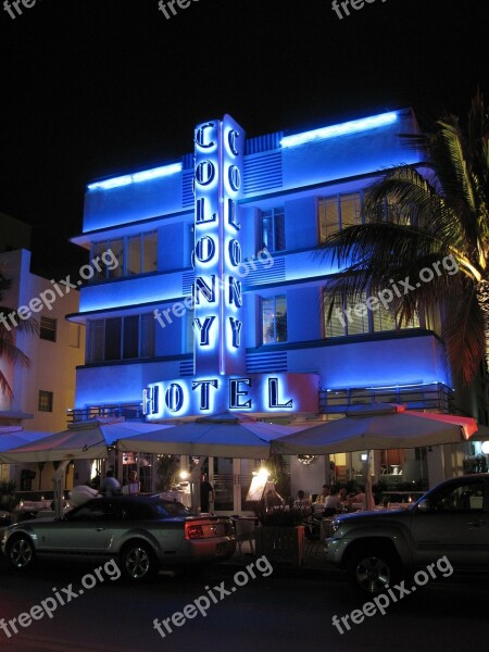 Ocean Drive Miami Beach Florida Hotel Colony Free Photos