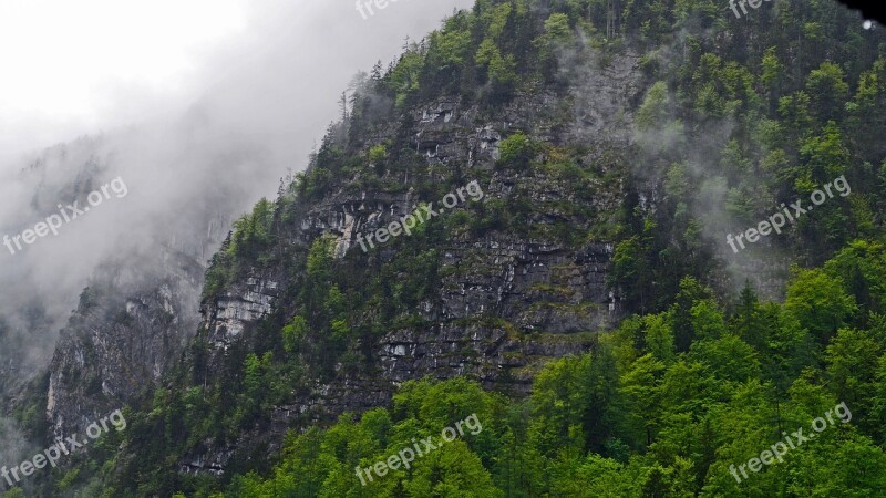 Hallstatt Mountainside After The Rain Cloud Free Photos