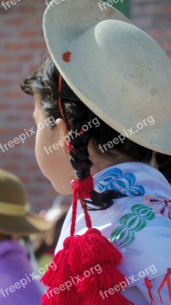 Girl Hat Party Bolivia Bolivian