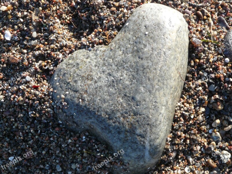 Heart Stone Sand Stone Heart Brown