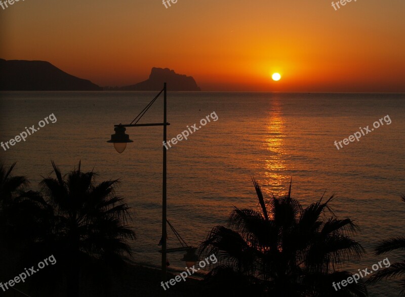 Dawn Orange Peaceful Landscape Nature