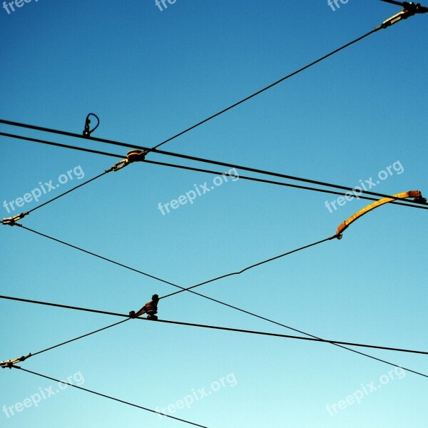 Upper Lines Power Lines Wires Networked Network