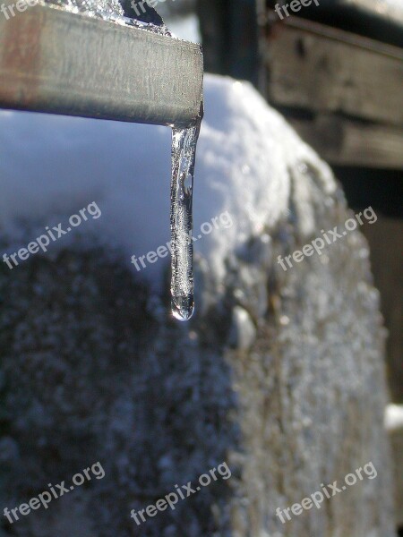 Winter Water Ice Icicle Time