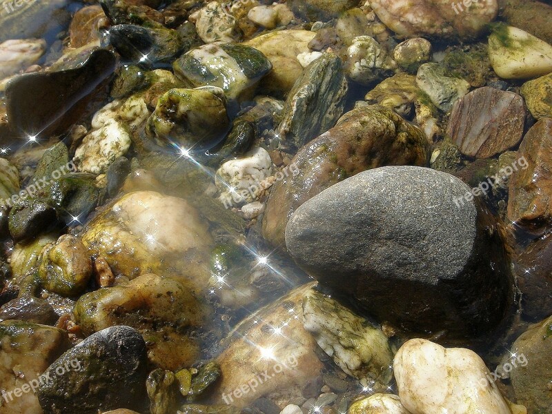 Water River Stone Reflection Beam