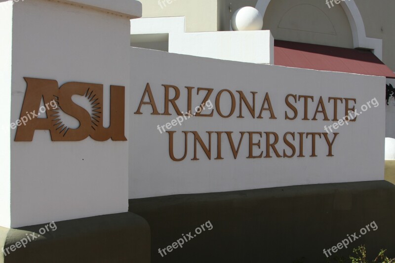 Arizona State University Asu Sign College University