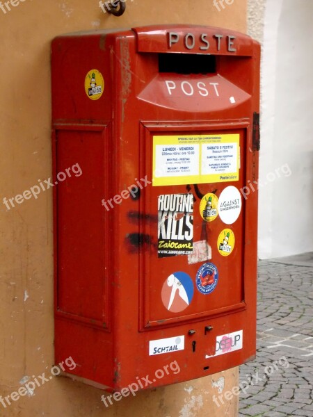 Mailbox Letter Boxes Post Red Free Photos