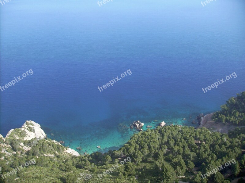 Mallorca Sea Mountains Rock Cliffs