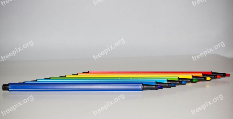 Felt Tip Pens Color Rainbow Free Photos