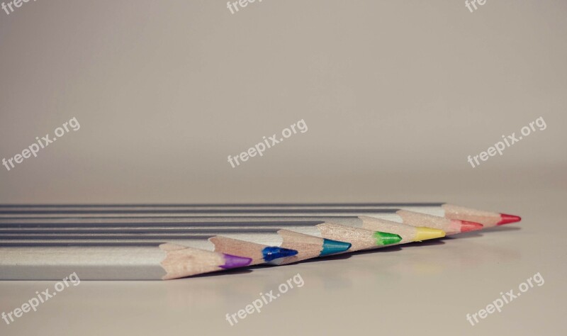 Pencils Color Bright Colored Pencils The Colors Of The Rainbow