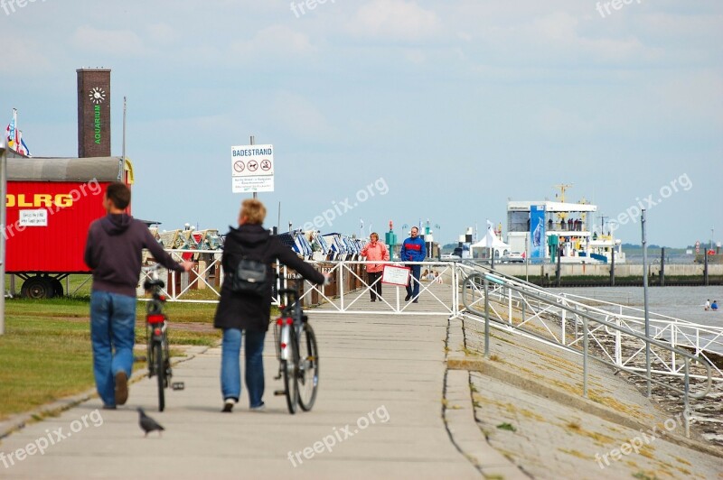 Wilhelmshaven Beach Promenade Walkers North Sea Free Photos