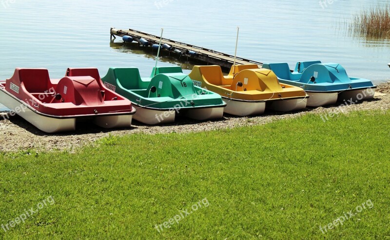 Pedal Boat Boat Colorful Color Free Photos